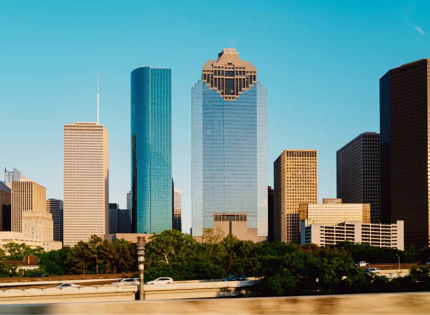 Huge buildings in Houston, Texas