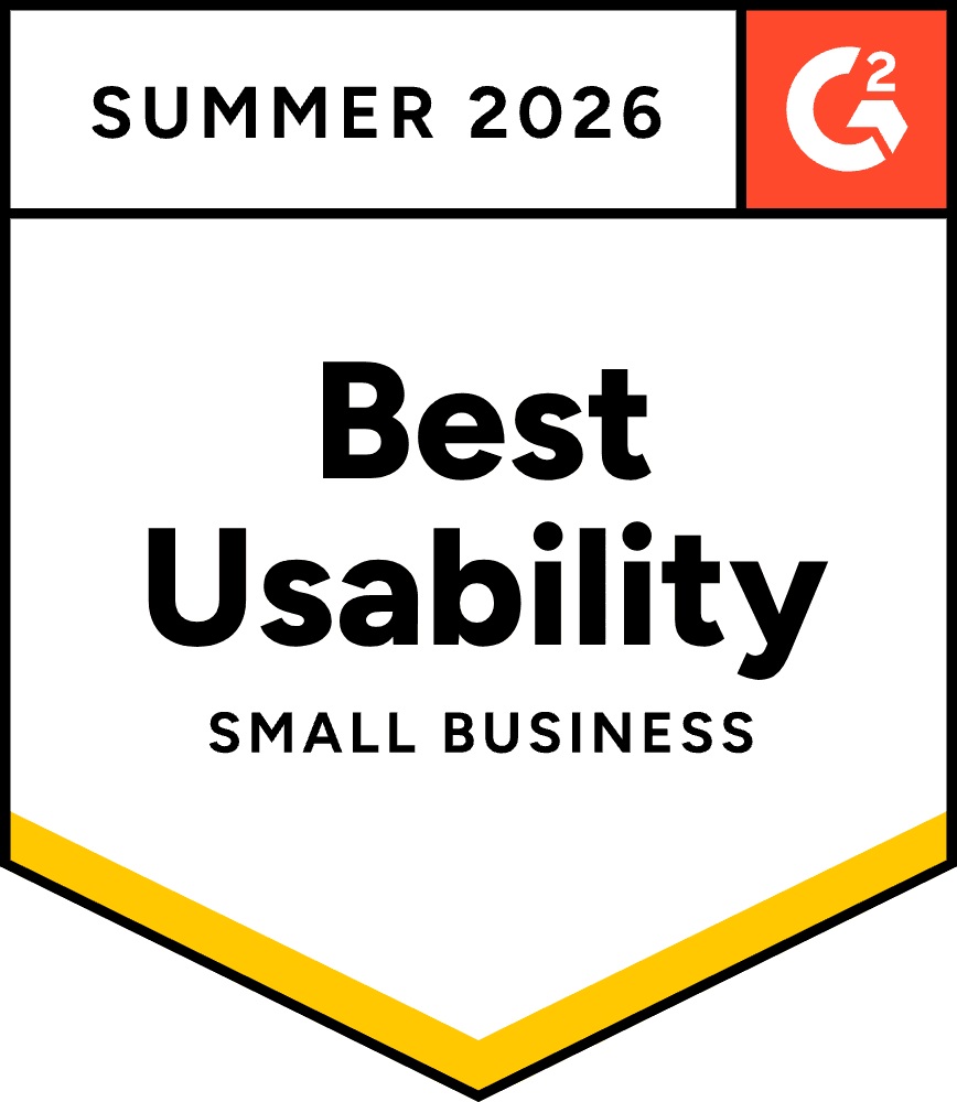 G2 Summer 2026 Best Usability, Small Business
