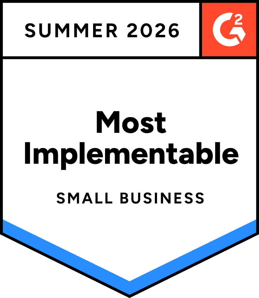G2 Summer 2026 Most Implementable, Small Business
