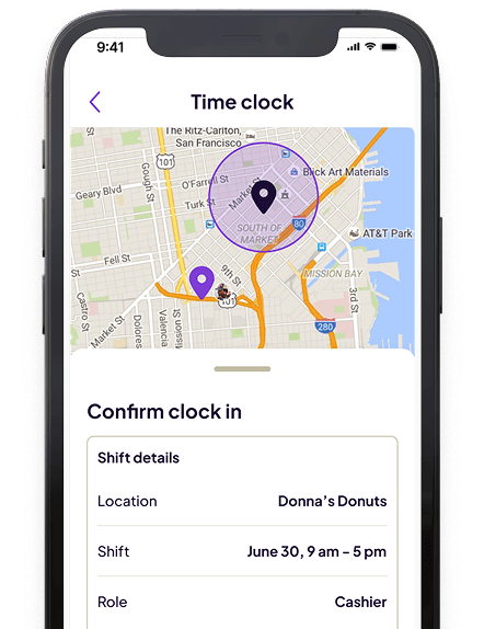 Homebase manager log on a phone showing timestamped shift notes and task updates.