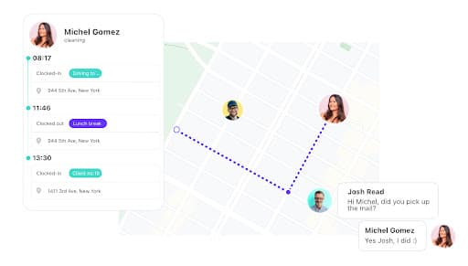 Screenshot of Connecteam's HR software platform for small businesses.