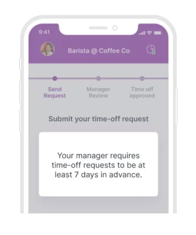 A screenshot of Homebase's mobile interface.