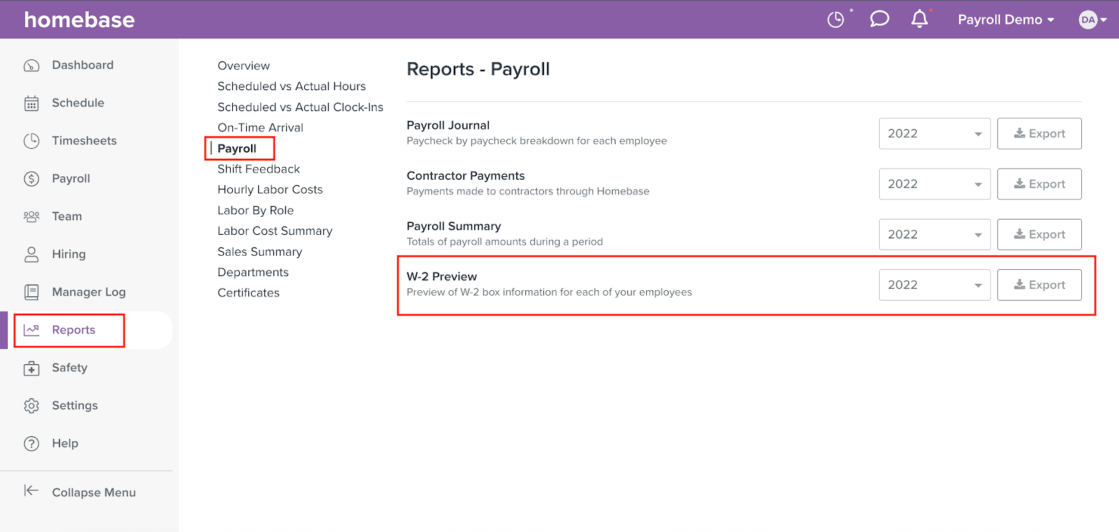 Homebase automatically calculating taxes and processing payments.