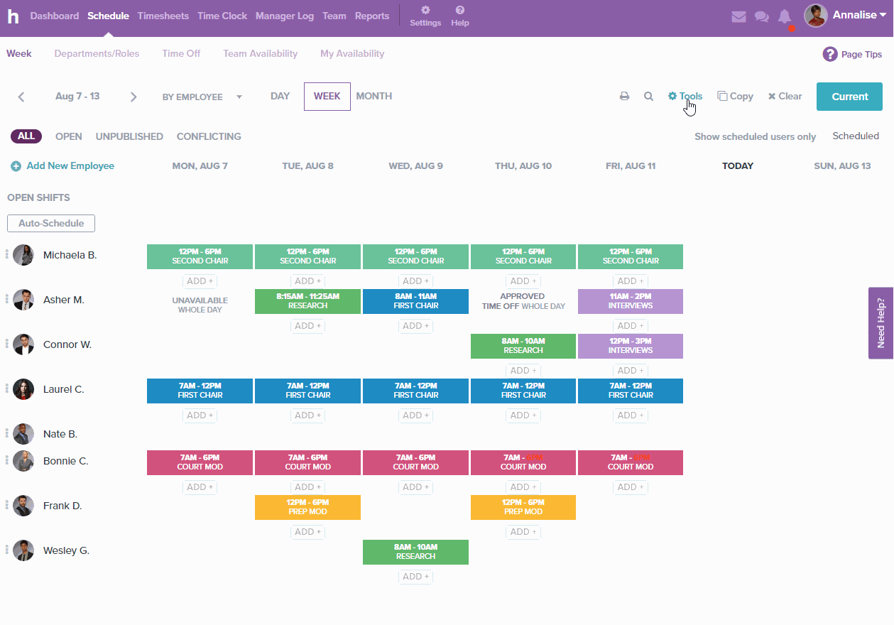 Employee Availability Template from joinhomebase.com