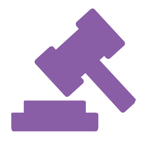 gavel Law and order purple icon