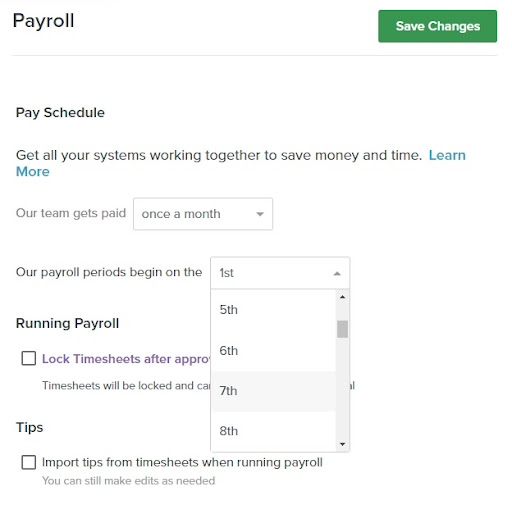 Monthly Payroll