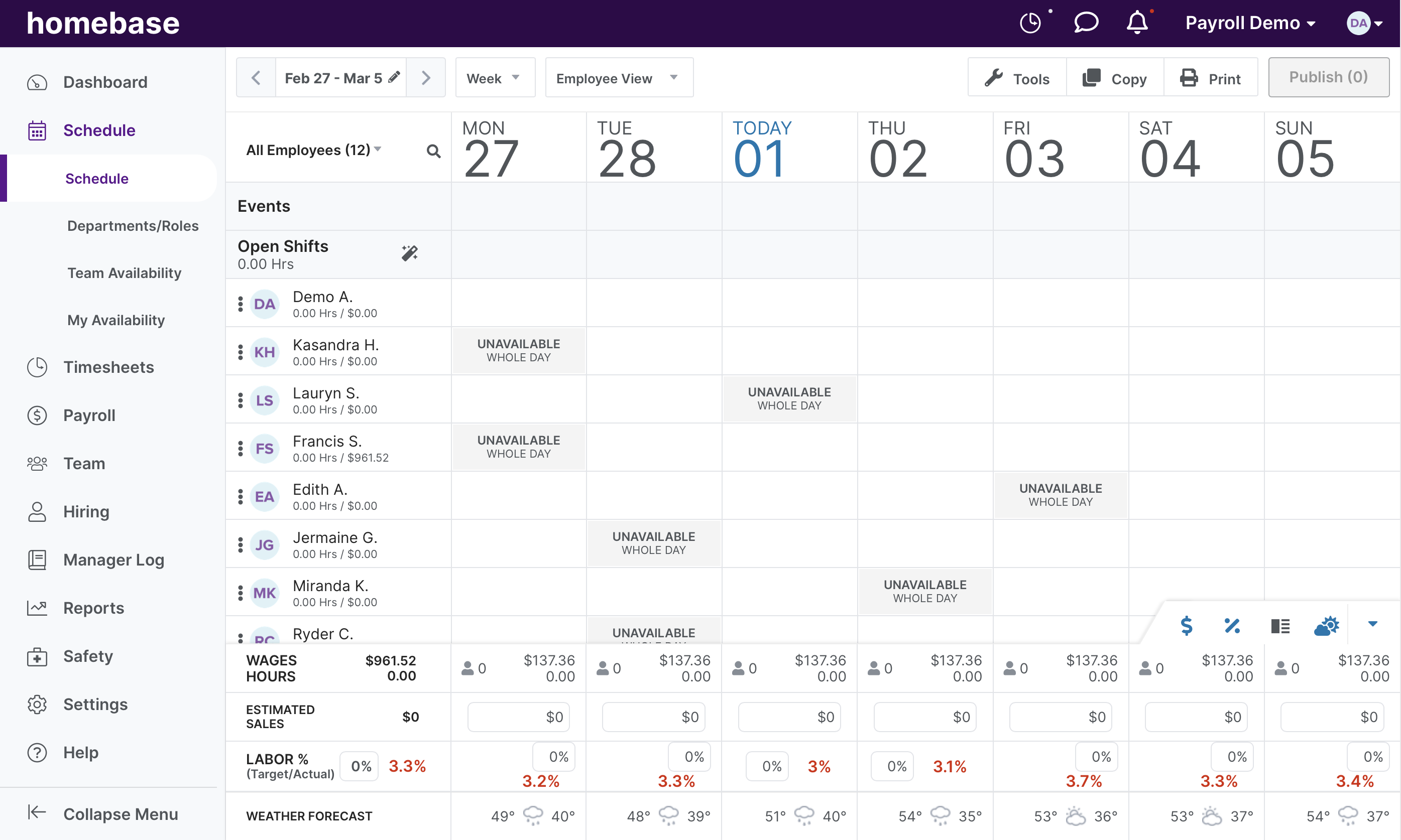 employee scheduling software by Homebase