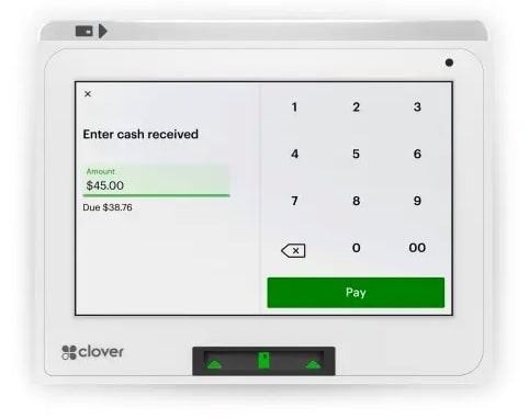 Photo of a sale on a Clover POS device.