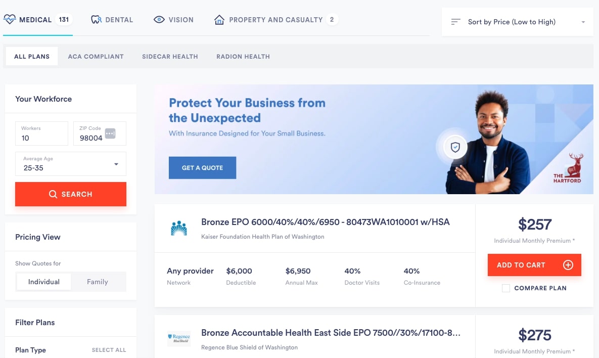 Zenefits: Best for benefits administration