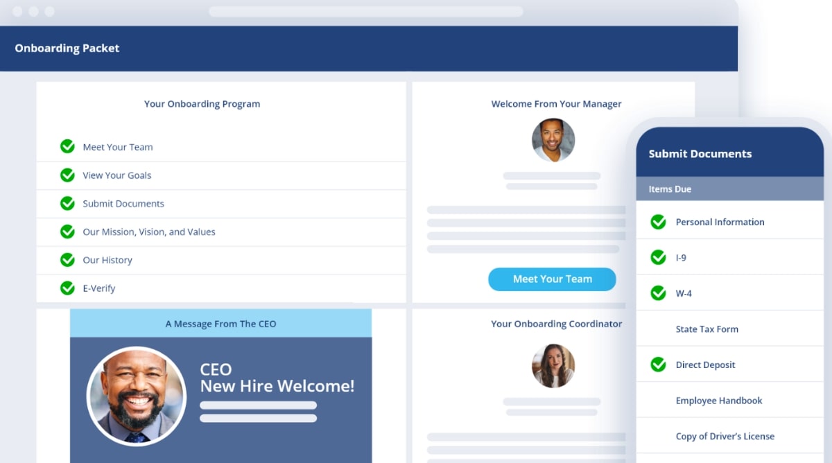 A screenshot of ClearCompany's onboarding interface.