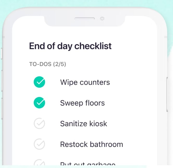 A screenshot of Coast's task checklist tool.