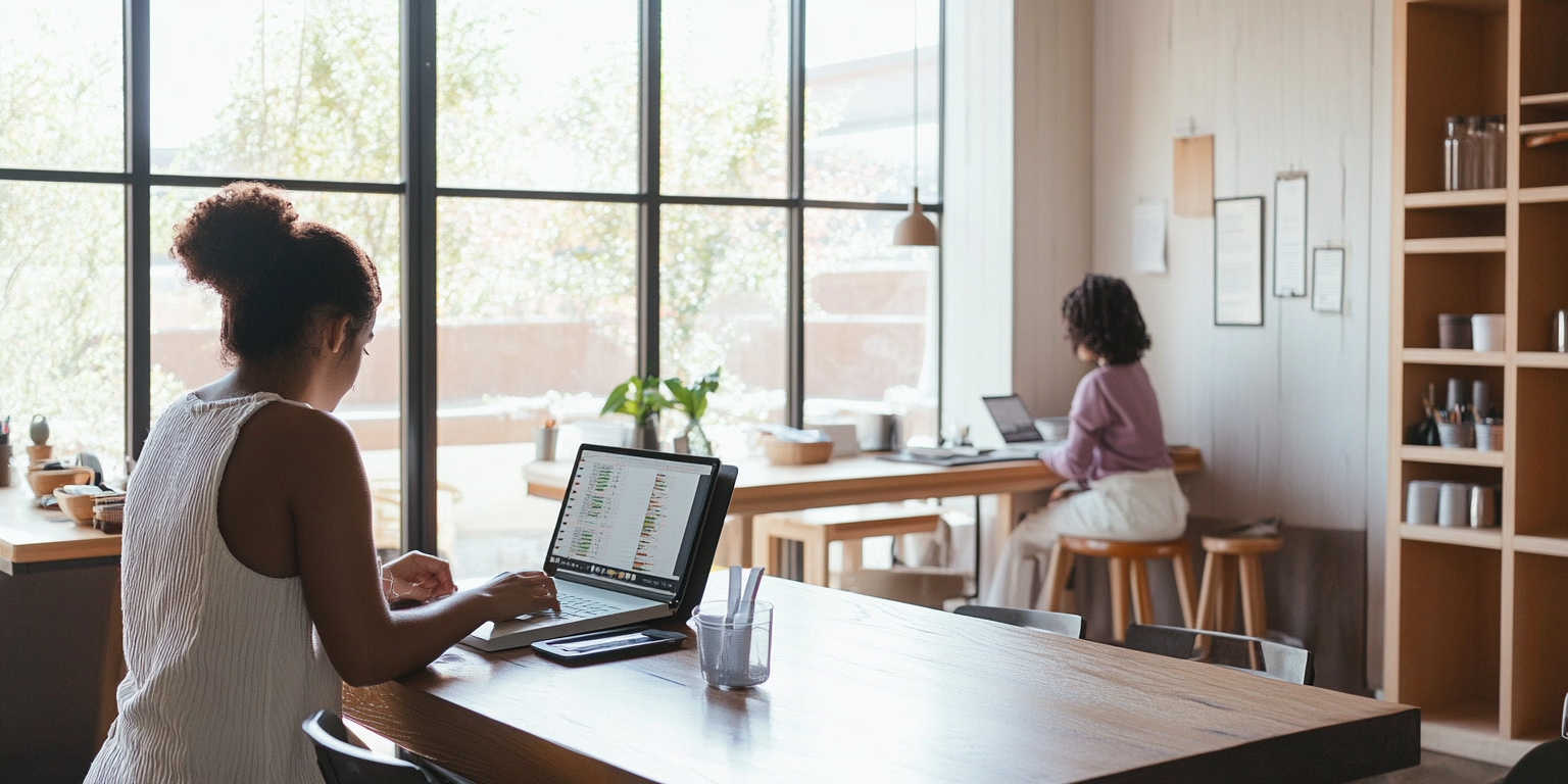 How To Do Payroll In New York - two woman sitting and working on their laptop