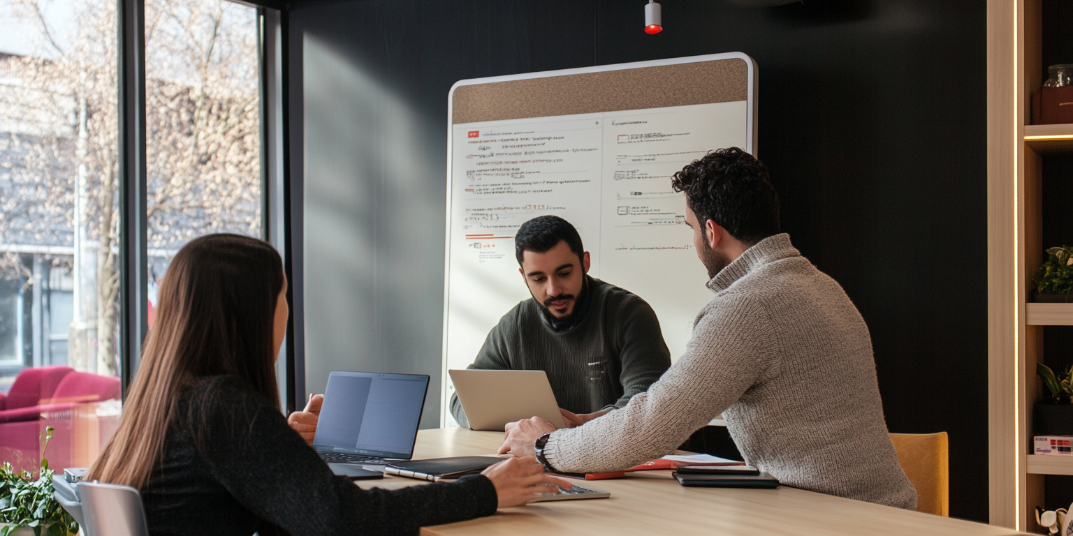 How to start a business in Rhode Island - three people in a meeting